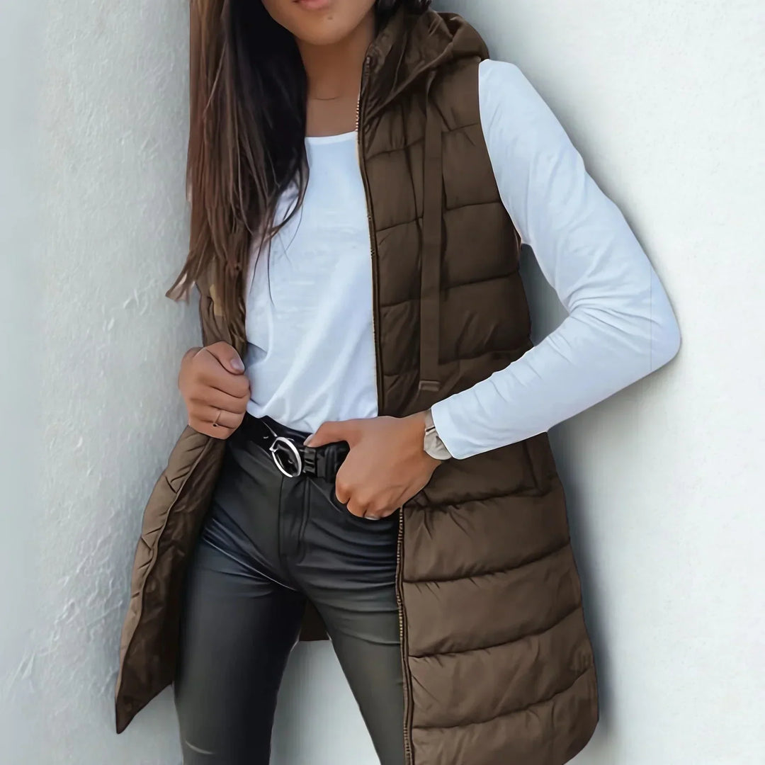 Maya | Sleeveless Hooded Puffer Vest