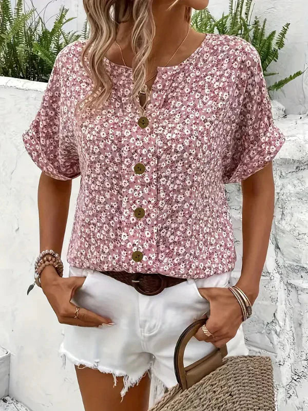 Altaira | Floral Button-Up Blouse
