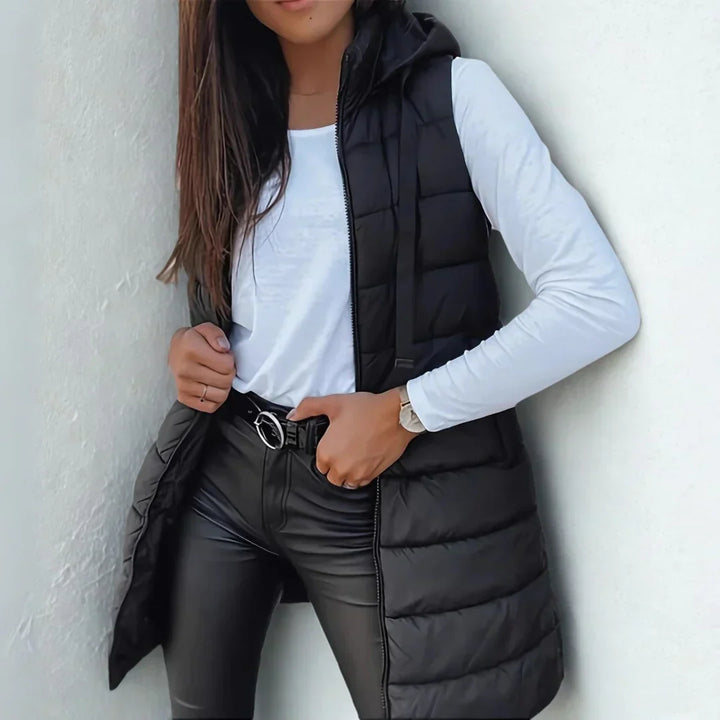 Maya | Sleeveless Hooded Puffer Vest