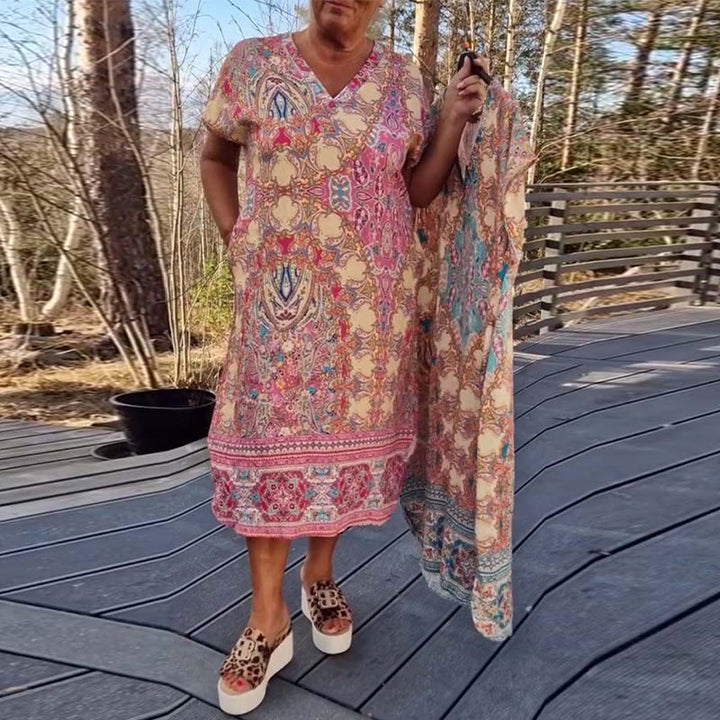 Orla | Ailina – Printed V-neck Dress