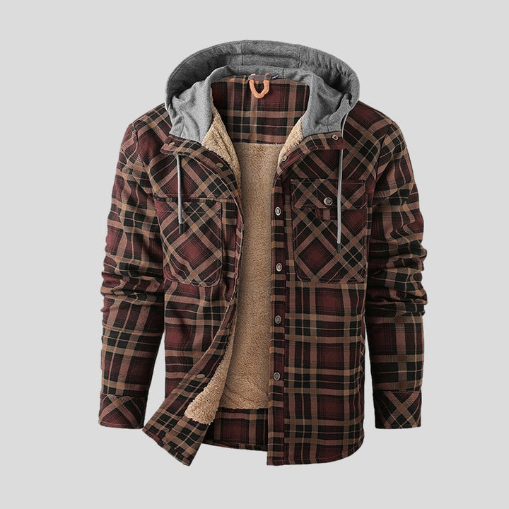 Michael | Checked sherpa jacket